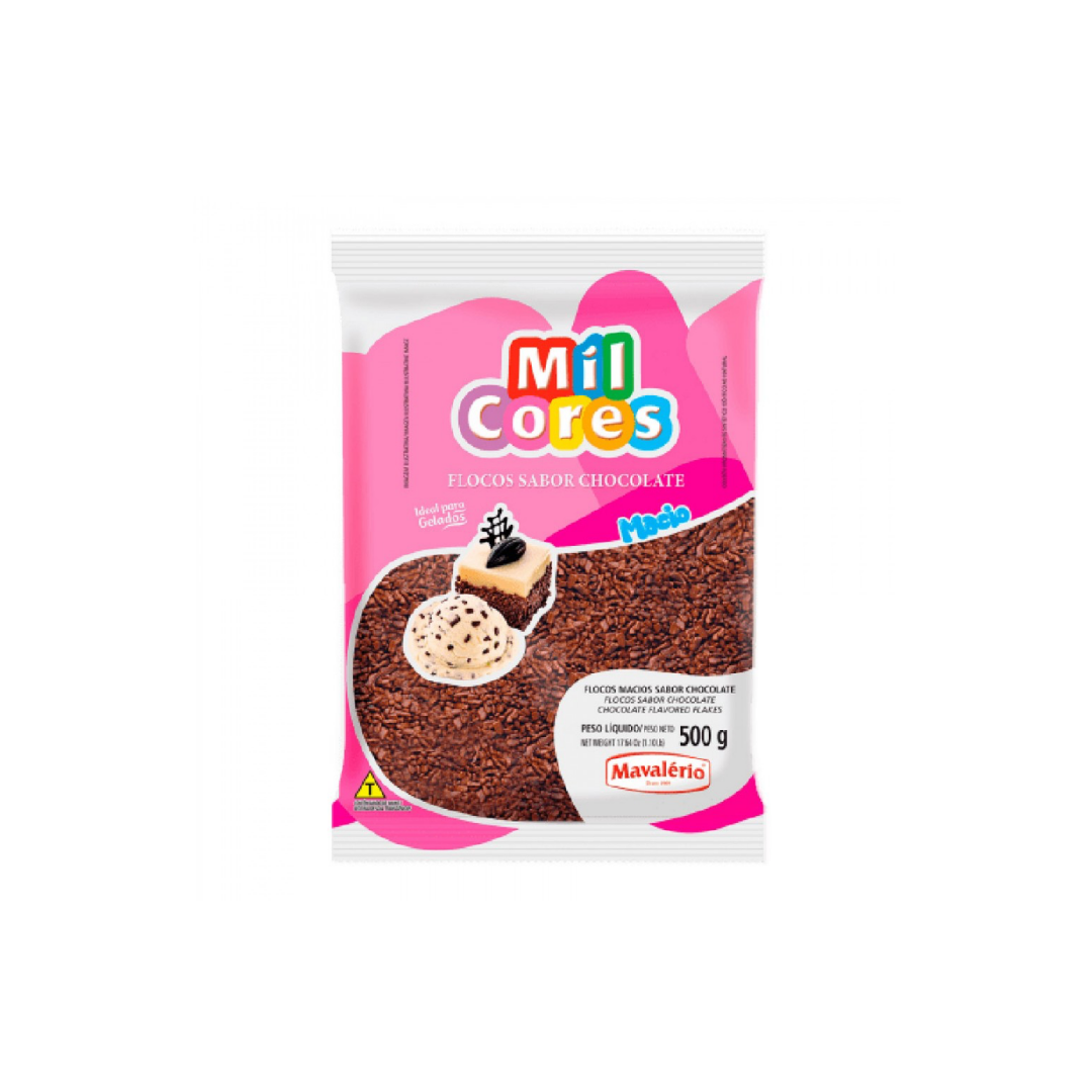 Granulado Flocos Sabor Chocolate Mil Cores (500g)
